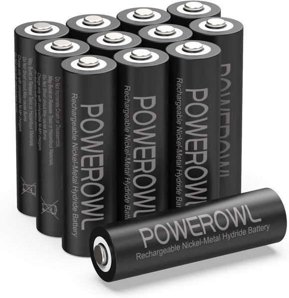 AA Rechargeable Batteries 12 Pack